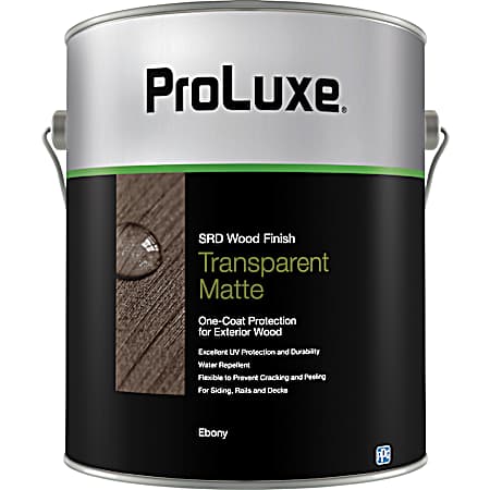 1 Gal SRD One‐Coat Protection for Exterior Wood, Transparent Matte - Ebony