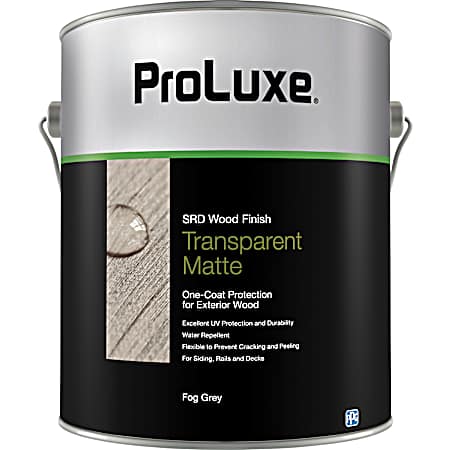 1 Gal SRD One‐Coat Protection for Exterior Wood, Transparent Matte - Fog Grey