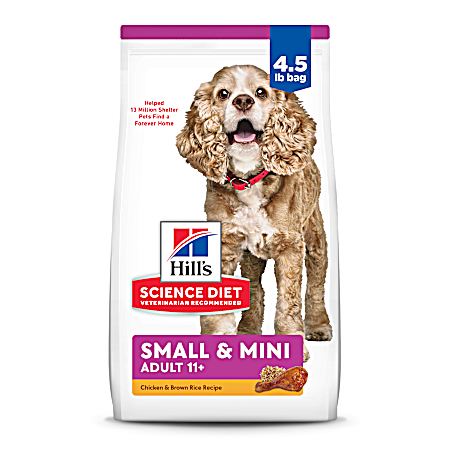 Science Diet Adult 11+ Small & Mini Chicken, Brown Rice & Barley Recipe Dry Dog Food