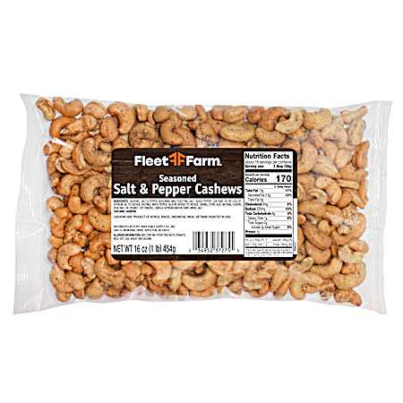 16 oz Salt and Pepper Cashews