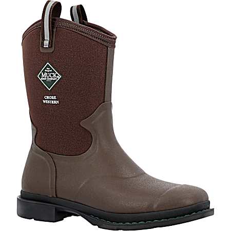 Men's Brown Chore Western Alloy Toe Work Boot