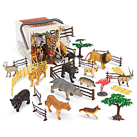 Jungle World Toy Wild Animals Bucket