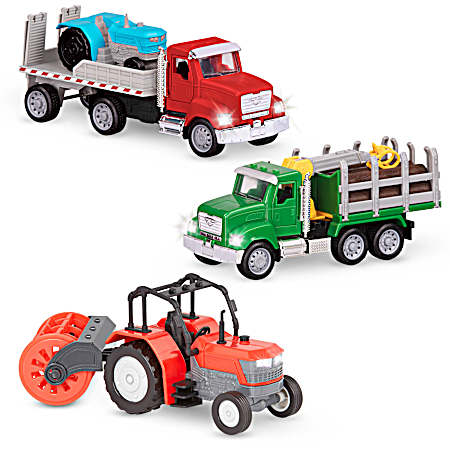 3 Pc Micro Countryside Fleet Toy Vehicle Set