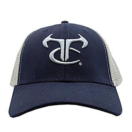 Men's Navy/Drizzle 3D Logo Mesh Cap