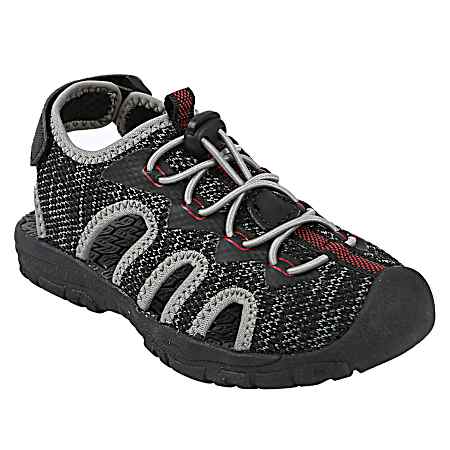 Kid's Black/Grey Torrance Closed Toe Sport Sandals