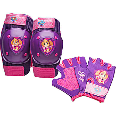 PAW Patrol Skye Kids Bike Pad & Glove Set