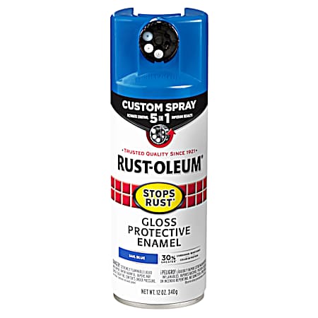 12 oz Stops Rust 5-in-1 Gloss Protective Enamel Custom Spray