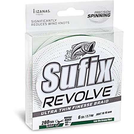 Revolve Ultra Thin Finesse Braid Fishing Line - Low Vis Green