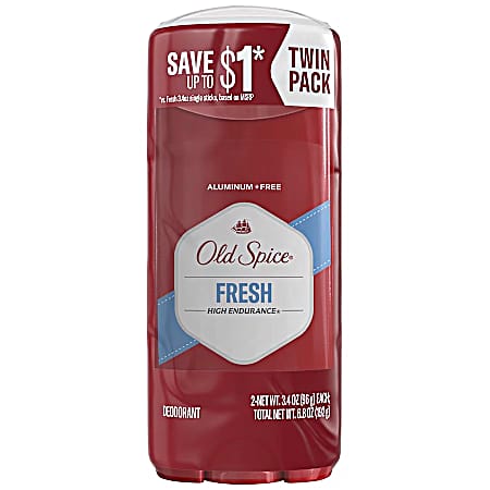 Men's 3.4 oz High Endurance Fresh Scent Aluminum Free Deodorant - 2 Pk
