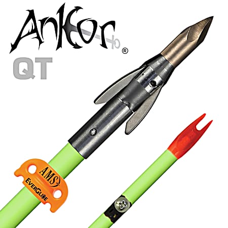 Ankor QT Fluorescent Fiberglass Arrow w/ EverGlide Safety Slide