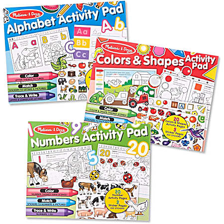 Sticker and Coloring Activity Pad - 3 Pack