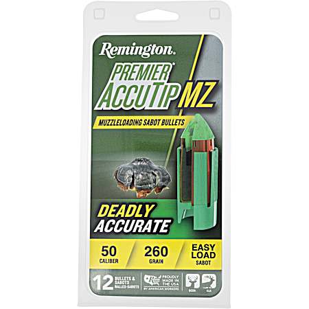 Premier AccuTip MZ 50 Caliber 260 gr Sabot Slug - 12 Rounds
