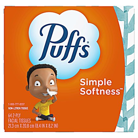 64 Ct Simple Softness Facial Tissue - Assorted