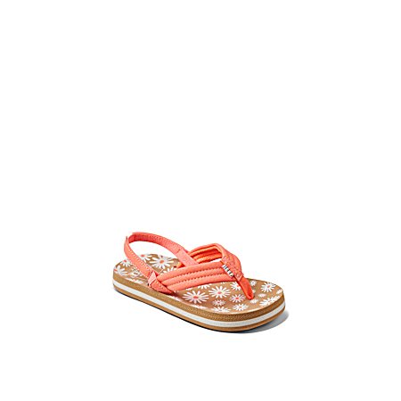 Toddler's Coral Little Ahi Daisy Flip Flops