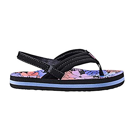 Toddler's Purple Little Ahi Fronds Flip Flops