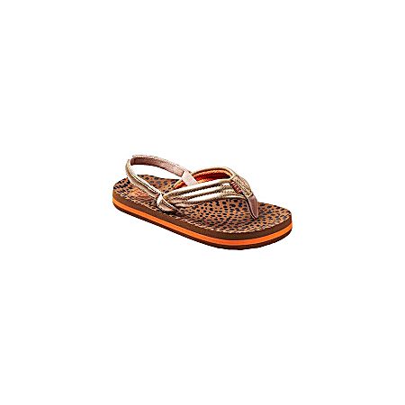 Toddler's Gold Little Ahi Wild Animal Flip Flops