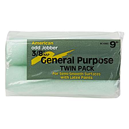 General Purpose 9 in Paint Roller Covers - 2 Pk