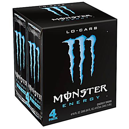 Lo-Carb 16 Oz Energy Drinks - 4 Pk