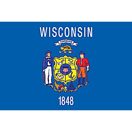 2 ft x 3 ft Wisconsin State Flag