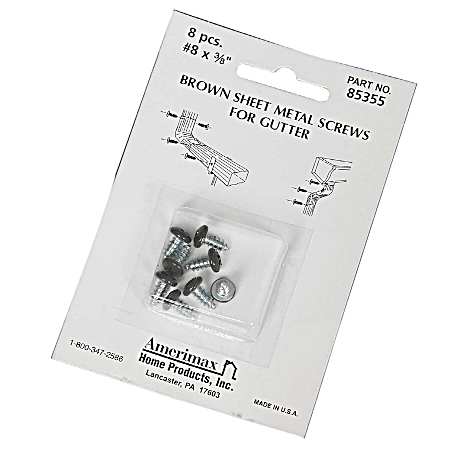 3/8 in. Sheet Metal Screws - Brown - 8 Pk.
