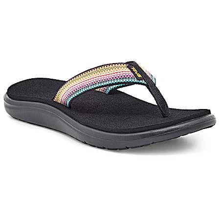 Women's Antiguous Black Voya Flip Flops