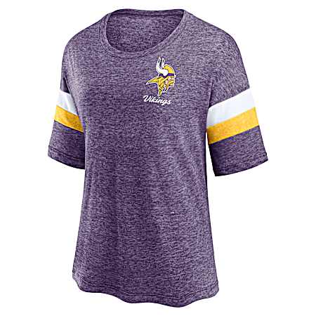 Ladies' Minnesota Vikings Scoop Neck Short Sleeve T-Shirt