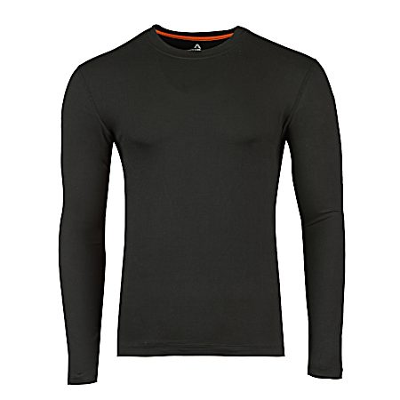 Men's Black Midweight Long Sleeve Shirt