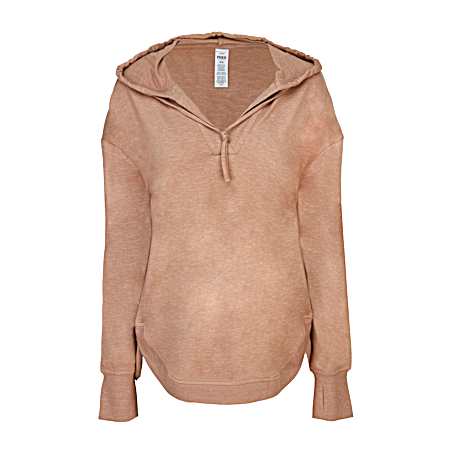 Women's French Terry Hooded Long Sleeve Tunic