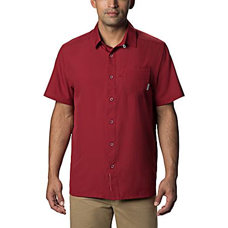 Men's PFG Slack Tide Black Button Front Short Sleeve Camp Shirt