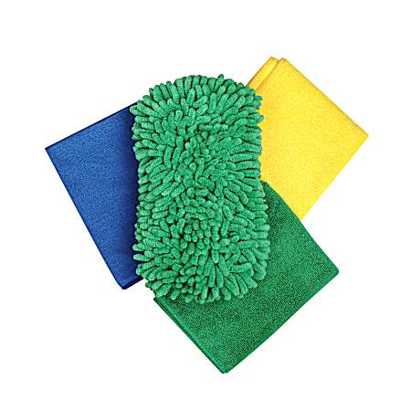 4 pc Essential Microfiber Car Wash Kit