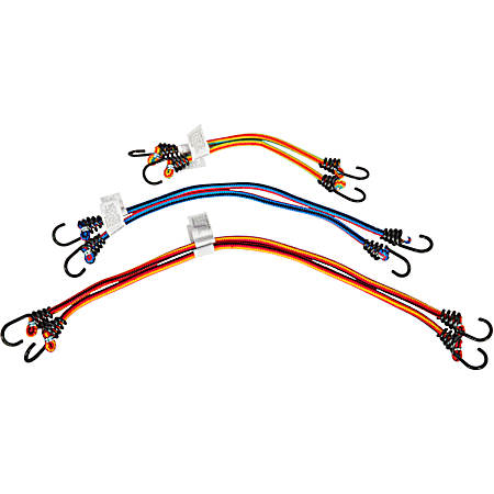 Assorted Bungee Stretch Cords - 6 Pk
