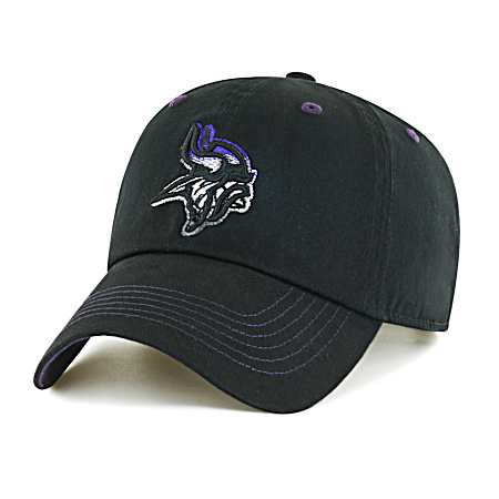 Adult Minnesota Vikings Black Blackball Fade Cap