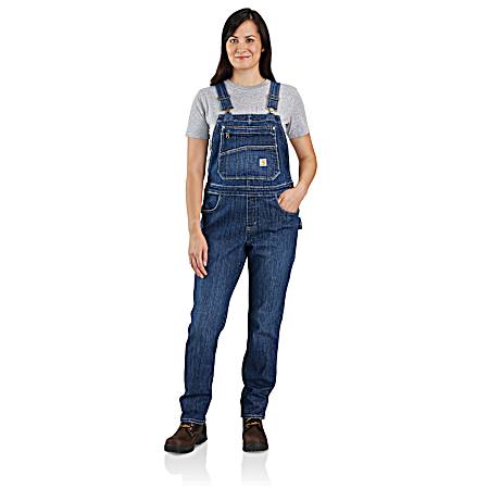Women's Rugged Flex Arches Denim Bib Overalls