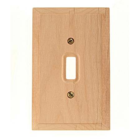 Traditional Wood Wallplate - Toggle/Unfinished