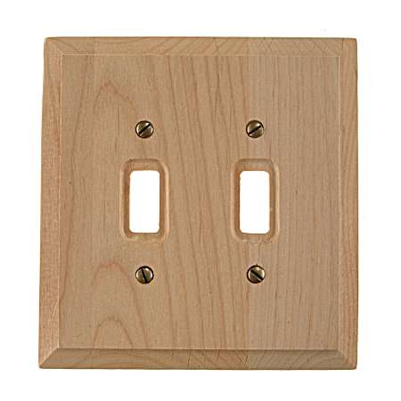 Traditional Wood Wallplate - Double Toggle