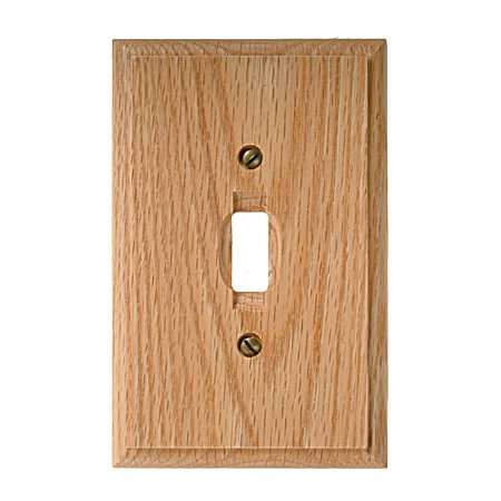 Traditional Wood Wallplate - Toggle/Light Oak