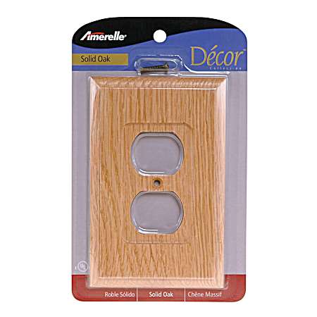 Traditional Wood Wallplate - Duplex/Light Oak