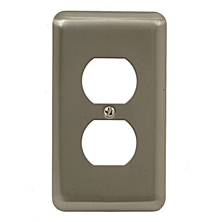 Round Corner Wallplate - Duplex/Pewter