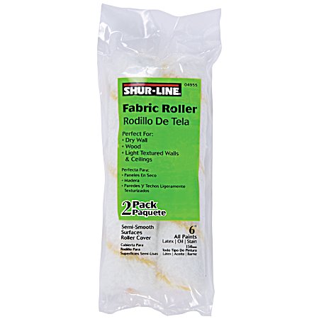 6 in Mini Fabric Roller Covers - 2 Pk