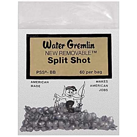New Removable 60 Pk. Split Shot Sinkers - Size BB