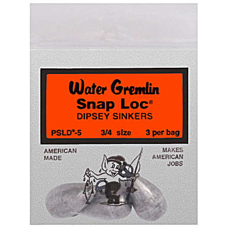 Snap Loc 3 Pk. Dipsey Sinkers - Size 3/4