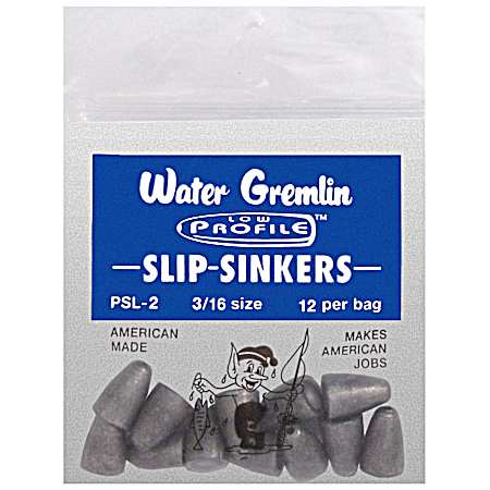 Low Profile 12 PC. Slip Sinkers - Size 3/16