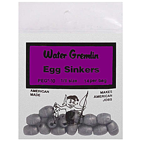 14 Pc. Egg Sinkers - Size 1/8