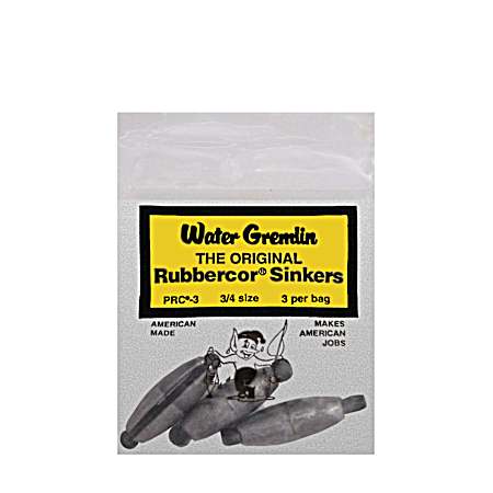 3 Pc. Size 3/4 Rubbercor Sinkers