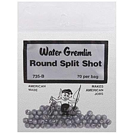 70 Pc. Round Split Shot Sinkers - Size B