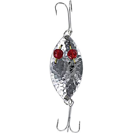 Wiggler Red Eye Spoon - Hammered Nickel