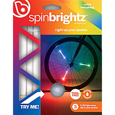 Spin Color Morphing LED Bicycle Clip On Spoke Tubes
