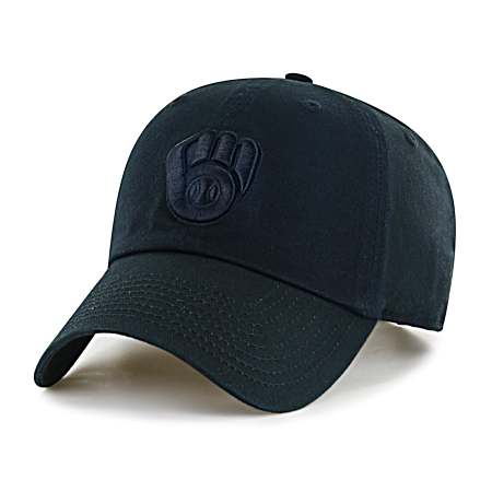 Adult Milwaukee Brewers Black Mass Clean Up Team Ball Cap
