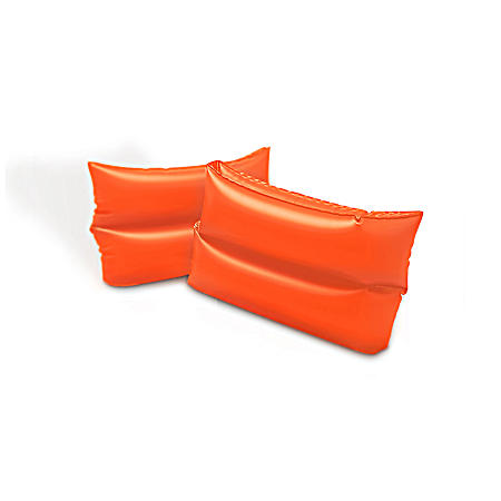 Large Orange Inflatable Arm Band Floaties