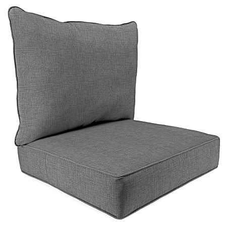 2 Pc. Grey Deep Seat Cushion